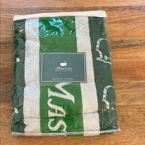Masters Home Collection Green and White Towel (official merch)